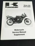 94 Kawasaki Ninja 500/GPZ500S Oem Factory Service Supplemen Manual 99924-1172-51. Fixed Price $20.88.