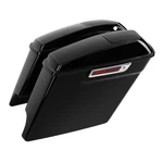 Black 5" Stretched Saddlebags W/ 6X9"SPEAKER Lids Fit For Harley Touring 14-UP. Fixed Price $299.99.