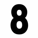 Qty 6 Factory Effex 8" Pro Numbers Black Universal Plate Decals 901451. Fixed Price $24.99.