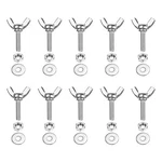 10 Pcs M4-0.7 X 16 Mm Butterfly Wing Screws Bolt Nut 304 Stainless Steel Silver. Fixed Price $17.87.