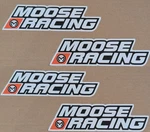 4 Moose Racing 6"X1.75" Sticker/decal New Atv Motocross Utility Mud Division. Fixed Price $5.00.