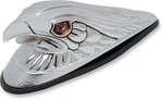 Drag Specialties Eagle Head With Lights - Amber Eyes Large Chrome 72924. Fixed Price $84.39.