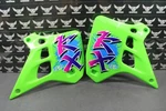 1990 Kawasaki KX125 Aftermarket Green Tank Radiator Shrouds Plastics Graphics. Fixed Price $149.99.
