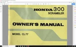 Honda CL77 300 305 Scrambler Owners Manual Pdf Driver's Maintenance. Fixed Price $14.00.
