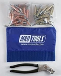 25 1/8 & 3/16 Cleco Fasteners + Pliers W/ Mesh Carry Bag (K4S50-1). Fixed Price $60.00.