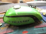 1975 Kawasaki MC1 KM90 Fuel Gas Petrol Tank. Fixed Price $185.00.