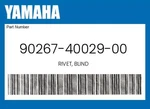 Yamaha Genuine Rivet, Blind 90267-40029-00. Fixed Price $11.24.