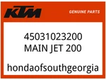 Ktm Oem Part 45031023200 Main Jet. Fixed Price $9.11.