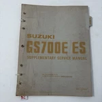 Oem Suzuki 99501-37030-03E GS700E/ES Supplementary Service Manual. Fixed Price $15.99.