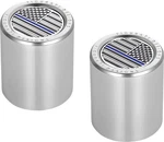 Figurati Designs Short/fat Docking Hardware Covers Us Flag Blue Line Polished. Fixed Price $94.95.