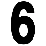 Factory Effex "fx Pro 7"" Number Black #6" 02-4346. Fixed Price $13.78.